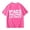 00-Pink930, variant on Girls Letter Print Short Sleeve T-Shirt "Be Kind" Theme Crew Neck Tee, Sizes 3-14