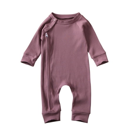 

Coduop Newborn Baby Boys Girls Romper Long Sleeve Shoulder Buttons One-Piece Jumpsuit Playsuit