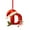 D, variant on Christmas Red Letter Ornaments, 3.14Inch Santa Hat Letter A to Z Personalized Christmas Indoor for Christmas Tree Ornament Pendant Hanging Decorations, DIY Hanging Christmas Ornaments, H