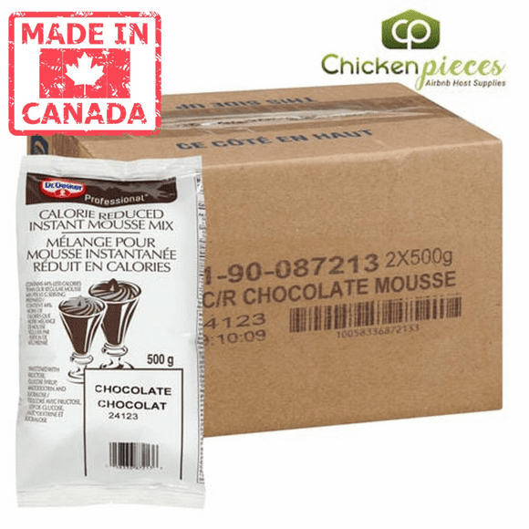 Oetker Mousse Mix Chocolate Reduced Calorie 500g/1.10lbs (2/Case)-Canadian Made
