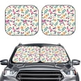 thumbnail image 2 of Haiem Cute Flower Car Windshield Sun Shade (2 Pieces) Foldable Windshield Sun Shade Car Accessories for Truck SUV Pickup-Large, 2 of 7