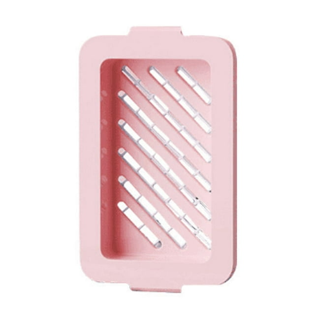 Caja de jabón espumoso Macarena Jabonera portátil almacenamiento de limpieza Rosa