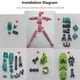 thumbnail image 5 of 3d Printed Robot Action Figure With Weapon Multi-jointed Robot Model Movable Joint Figurine Desktop Decoration Ornament, 5 of 5