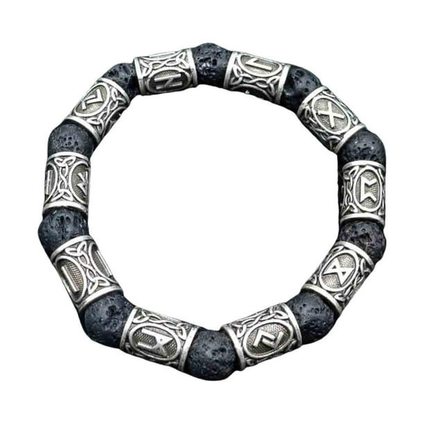 Pulsera para hombre Pulseras de cuentas con dijes para regalar Plata