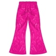 thumbnail image 3 of Alvivi Kids Girls Sparkly Sequins Performance Costume Hip-hop Jazz Dance Wide Leg Flared Pants Hot Pink 5-6, 3 of 7