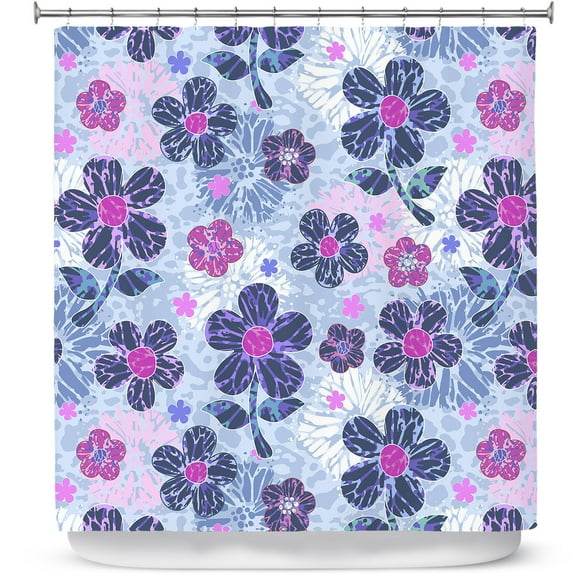 Shower Curtains 70" x 73" from DiaNoche Designs by Julia Grifol - Flowers Mix II