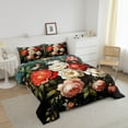 thumbnail image 3 of Erosebridal Vintage Floral Bedding Sets Full with Comforter,Botanical Plants Duvet Insert,Blooming Flowers Comforter Sets Full Size,Breathable Blossom Room Decorative,Reversible,3pcs, 3 of 8