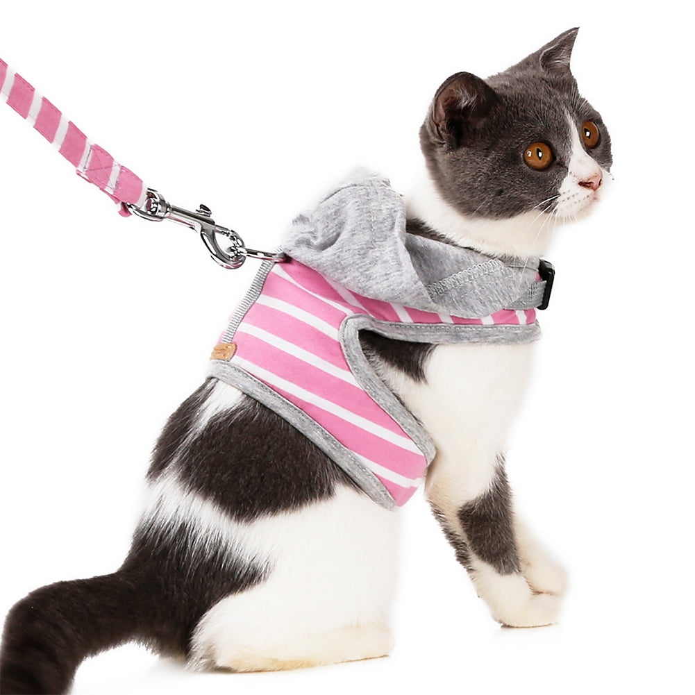 Cat Dog Harness & Leash Set Adjustable Puppy Kitten Walking Harnesses