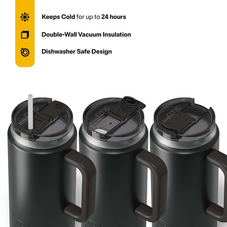 RTIC 64 oz Ceramic Lined Insulated Road Trip Tumbler, Leak