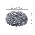 thumbnail image 3 of Steel Wool,Heavy‑Duty Reusable Stainless‑Steel Scourer,Durable Metal‑Scrub Scouring‑Ball,Tough‑Grime‑Fighting Stainless Steel Dishwashing Scouring Pads,Metal Cleaning Scrubbing Tool for Kitchen, 3 of 4