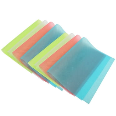 8pcs Refrigerator Liners Fridge Mats Liners Glass Shelves Washable Oil-proof Mats