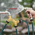 thumbnail image 3 of EEEkit Heavy-Duty 2-Way Garden Hose Splitter, Solid Brass Y Connector, Leakproof with Shut-Off Valves, 3 of 5