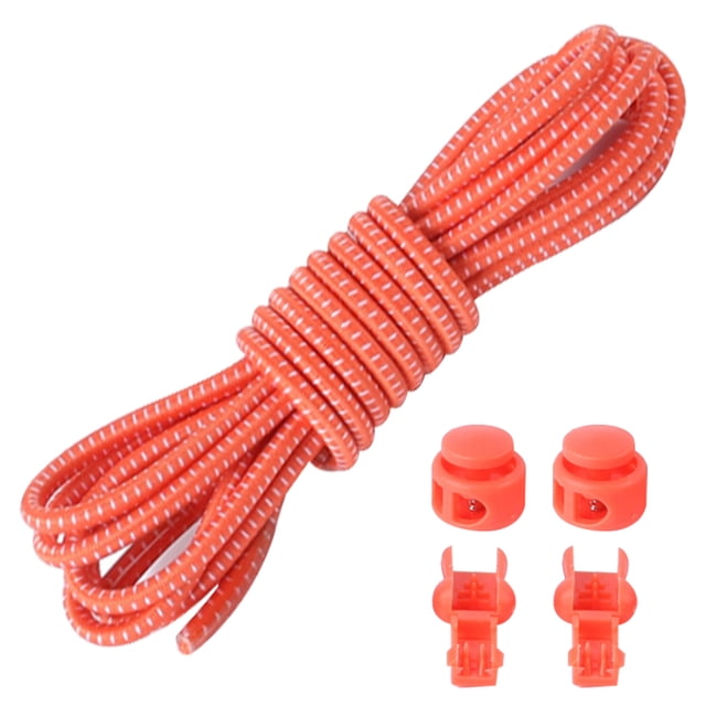1 Paire de Lacets Ronds Élastiques de 3,28 Pieds avec Verrou et Clip pour Cordon
