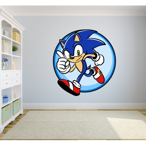 SUPER SONIC THE HEDGEHOG Japan Animation Cartoon Character Wall Art