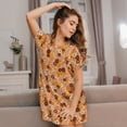 thumbnail image 3 of Naloa Hippie Ditsy Floral Print Women Nightgowns,Womens Loungewear,Short Sleeve Sleepwear,Comfy Ladies Nightdress, 3 of 6