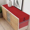 thumbnail image 4 of Red Morocco Table Runner - 90 Inch Long, Kitchen Dining Table Runner Dresser Scarves, Ocean Nautical Anchor Stripe Geometric Farmhouse Decor for Coffee Tables Wedding Party Banquet, 4 of 8