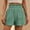 Mint, variant on USSUMA s Linen Shorts for Women Solid Color Bermuda Pull-on Ribbed High Waist Wide Leg Casual with Pocket Fashion Shorts Relaxed Fit Womens Shorts for Go Shopping Sky Blue S