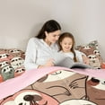 thumbnail image 4 of jejeloiu Cute Sloth 7-Piece Bedding Comforter Set,Kawaii Cartoon Animal King Bedding Sets,Colorful Sloths Bed Sheets For Kids,Super Cozy Room Decor Reversible, 4 of 8