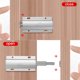 thumbnail image 4 of 2 protectores para puerta de armario montados en el lado de aluminio (plateado) + 2 láminas autoadhesivas de 3 m Ormromra FLD-4752, 4 of 7