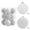 White, variant on Vrorvz Christmas Ornaments Shatterproof Ball Ornaments Set for Christmas Tree Multiple Styles Plastic Ornament Set for Home Office Mall Indoor Wedding Party Displays 3.1in Black