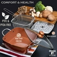 thumbnail image 6 of Copper Chef Cookware Set, 5 Pcs Non Stick Deep Frying Pan, Fry Basket, Steamer , Dishwasher Safe, 6 of 8