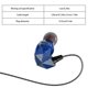 thumbnail image 5 of Worallymy QKZ Auricular con cable Auriculares de sonido de alta fidelidad 3.5 mm Auriculares deportivos en la oreja Auriculares para teléfono azul Worallymy JD735802620, 5 of 7