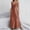 Brown, variant on Dresses Spaghetti Strap Solid Color Dinner Dress V Neck Sleeveless Regular Fit Womens Long Dresses Holiday Breathable for Club and Bar XL