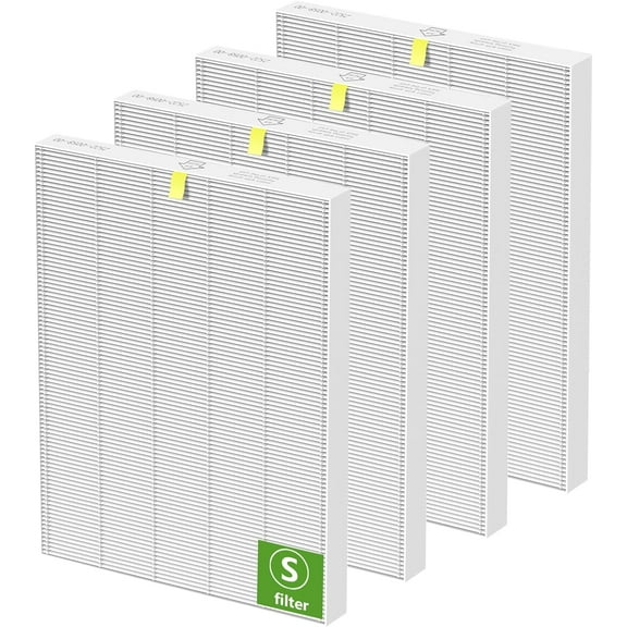 4 Pack C545 Replacement HEPA Filter Compatible with Winix C545, Ture HPEA Filter S Only, Part number 1712-0096-00