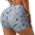 thumbnail image 2 of Kdxio Shells And Sand Print Workout Shorts for Women Seamless Soft Smooth Gym Yoga Scrunch Active Shorts, 2 of 5