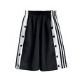 thumbnail image 2 of Pantalones cortos de baloncesto desgarrables para hombre con broches laterales, pantalones cortos posquirúrgicos de calentamiento completamente abiertos con bolsillos negro 3XL, 2 of 5