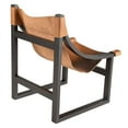 thumbnail image 5 of Lima Natural Top Grain Leather Sling Chair with Black Solid Wood Frame, 5 of 8