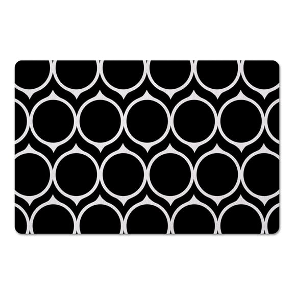 Creative Products Mid Mod Black 27x18 Floor Mat