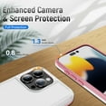 thumbnail image 3 of Allytechgroup Rugged Case for Apple iPhone 16 Pro, Hybrid TPU PC Back Cover Drop Proof Anti-Scratch Bumper Camera Lens Protective Phone Case Cover for Apple iPhone 16 Pro, White+Pink, 3 of 6