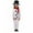 White, variant on FYEGRE Festive Snowman Jumpsuit For Kids Holiday Christmas Party Outfit With Matching Hat And Scarf White 8-9 Years