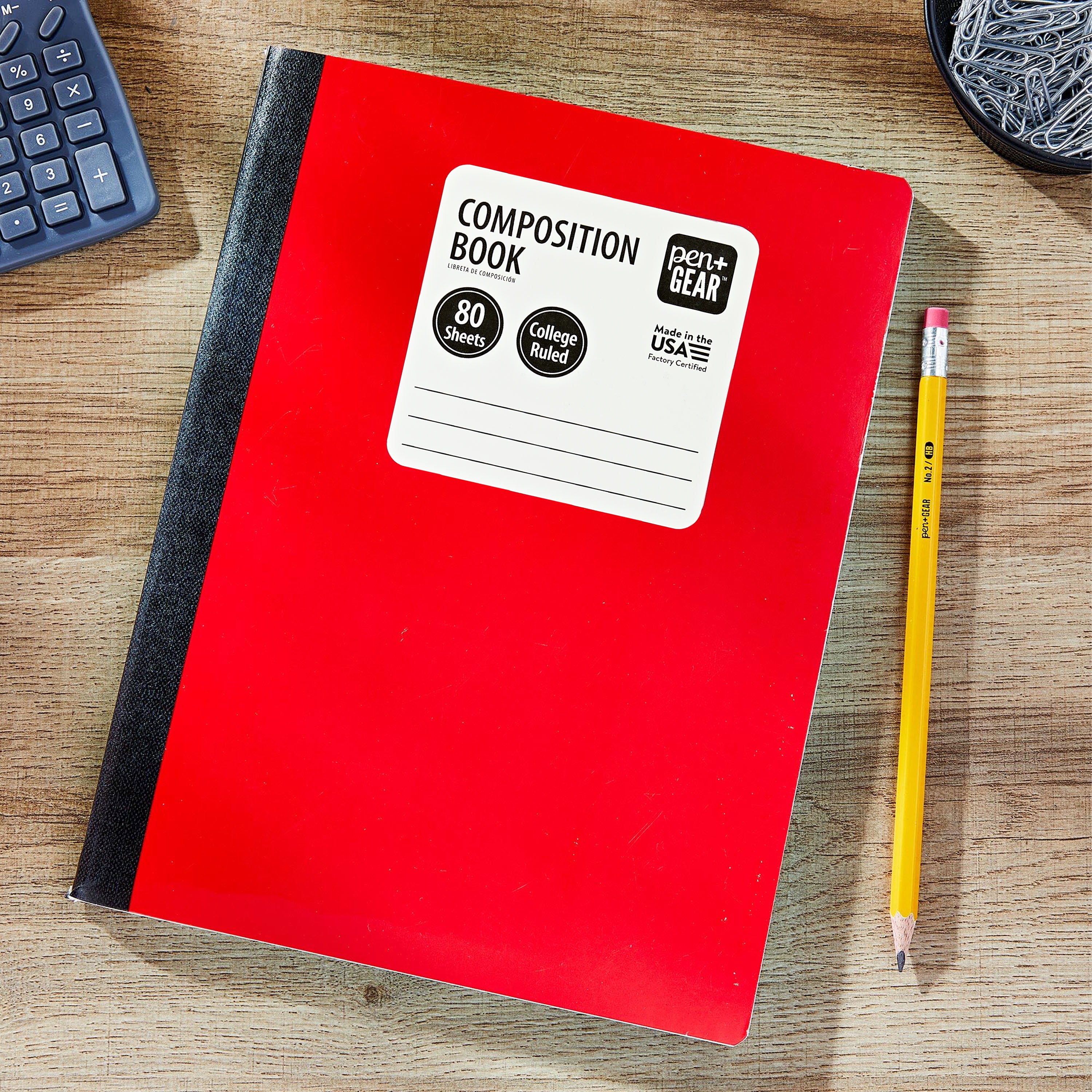 Pen+Gear 80ct Red Composition Book, CR - Walmart.com