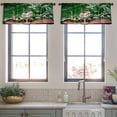 thumbnail image 4 of LALILO Kitchen Curtain Valance Fantastic Winter Landscape Rod Pocket Window Curtain 52"x 18" Set of 2, 4 of 7