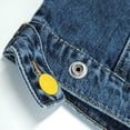 thumbnail image 4 of KIDSCOOL SPACE Boys Denim Jacket,Little Big Kids Simple Design Colored Buttons Jean Coat,Mid Blue,5-6 Years, 4 of 5