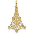 thumbnail image 3 of 14K Yellow Gold w/Rhodium Diamond Cut Chandellier Charm - 19mm, 3 of 6