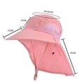 thumbnail image 2 of 2pcs Kids Sun Hat with Neck Flap - Unisex Adjustable Children Wide Brim Summer Sun Protection Mesh Bucket - style:style2, 2 of 5