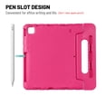 thumbnail image 5 of Dteck Handle Case For iPad Pro 12.9 inch 2020 Model, Heavy Duty EVA Foam Shockproof Rugged Kids Case Child Proof Cover With Stand For Apple iPad Pro 12.9 4th Generation, Rose, 5 of 6