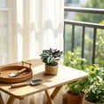 thumbnail image 4 of Artificial Potted Plant,Weather Resistant Fake Plant in Woven Basket Faux Greenery Decor for Home Tabletop Living Room Office Shelf, 4 of 6