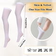 thumbnail image 4 of ZLight 4pair Odorless Knee High Stockings Easy To Wear All Body Shape Suitable Stylish Sports Socks White 1Set, 4 of 6