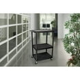 thumbnail image 4 of Rectangular 3 Flat Storage Shelf Multipurpose Tuffy Mobile Presentation Station Av Carts No Electric Black, 4 of 4