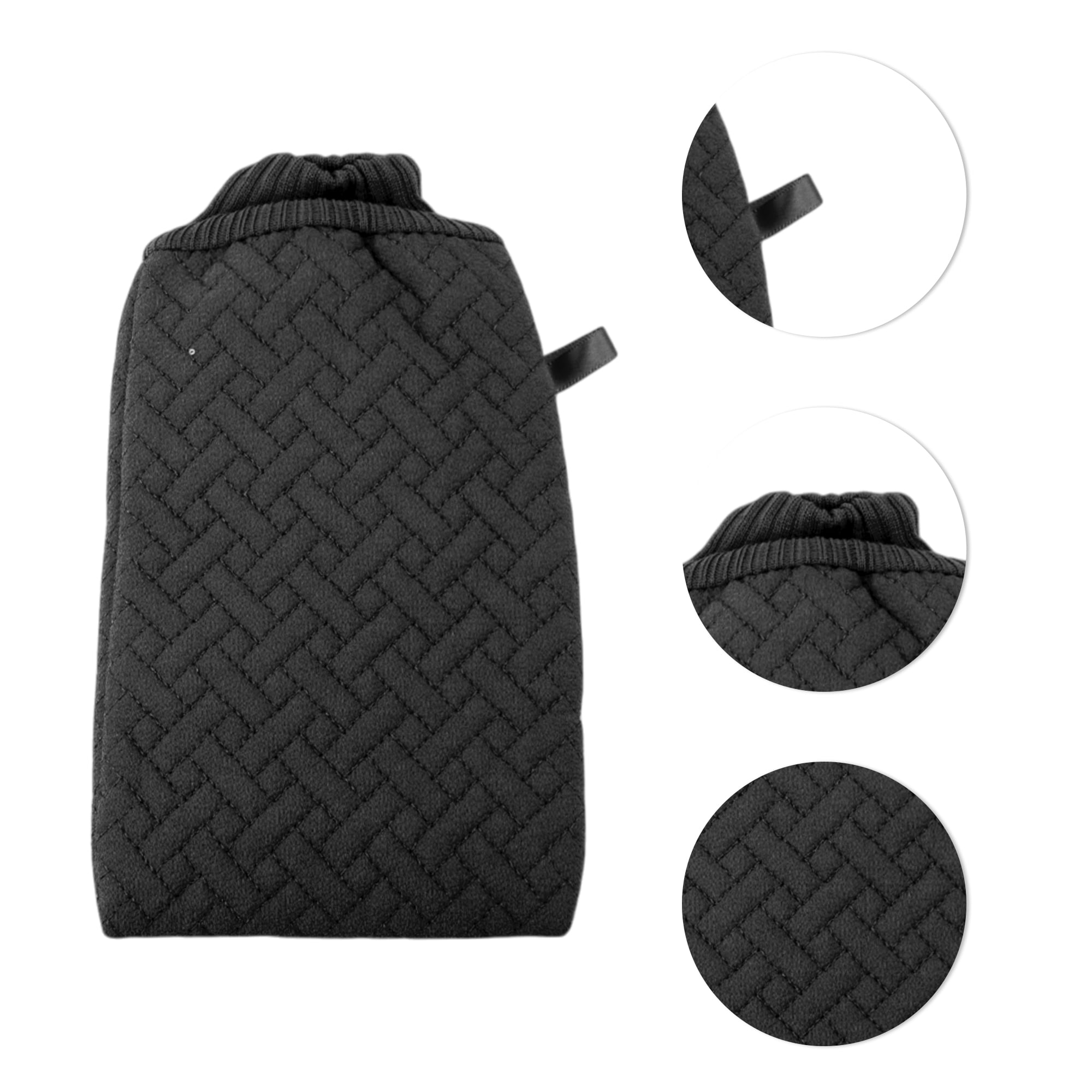 Unique Bargains Gloves Bath Towel for bathroom 14x24cm 1 Pc Black