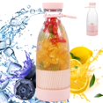 thumbnail image 2 of Mélangeur à Smoothies Portable 500 ml Gobelet Mini Mélangeur avec 6 Lames en Acier Inoxydable 1200 mAh Mélangeur de Fruits Rechargeable Mélangeur Réutilisable Mini Mélangeur Presse-Agrumes Mélangeur Personnel avec Couvercle pour la Maison Off, 2 of 11