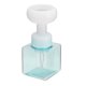 thumbnail image 1 of Botella con bomba para Mousses de espuma, botella dispensadora de jabón espumoso con forma de flor recargable de viaje, 250ml, flores azules transparentes, 1 of 12
