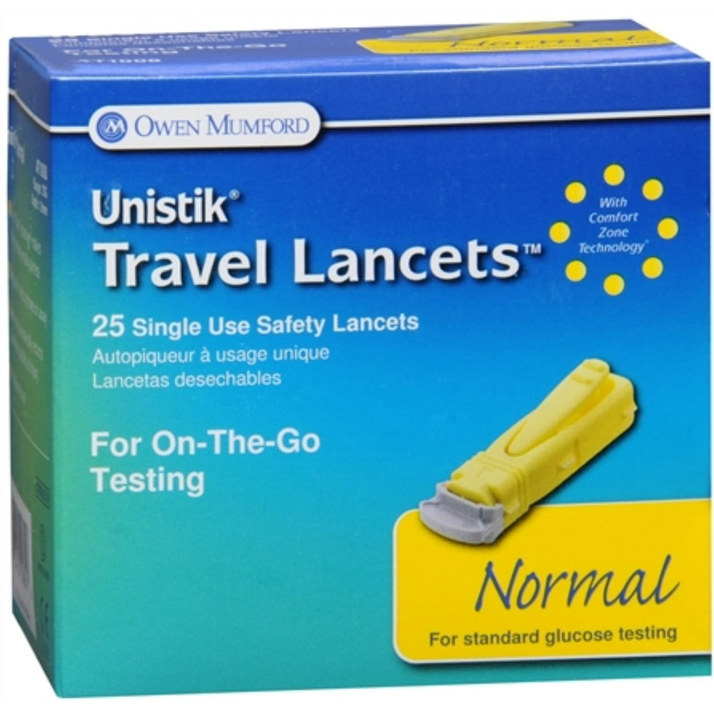 Unistik 3 Normal Safety Lancets 25 Each