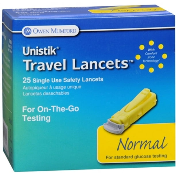 Unistik 3 Normal Safety Lancets 25 Each