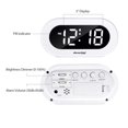 thumbnail image 4 of REACHER Small LED Digital Alarm Clock with Snooze, Simple to Operate, Full Range Brightness Dimmer, Adjustable Alarm Volume, Outlet Powered Compact Clock for Bedrooms, Bedside, Desk, Shelf, 4 of 7