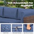 thumbnail image 4 of LHBcraft 7 Pieces Patio Conversation Set, All-Weather Rattan Wicker Outdoor Sectional Furniture with Coffee Table for Garden & Backyard & Poolside, Taupe-Blue, 4 of 11